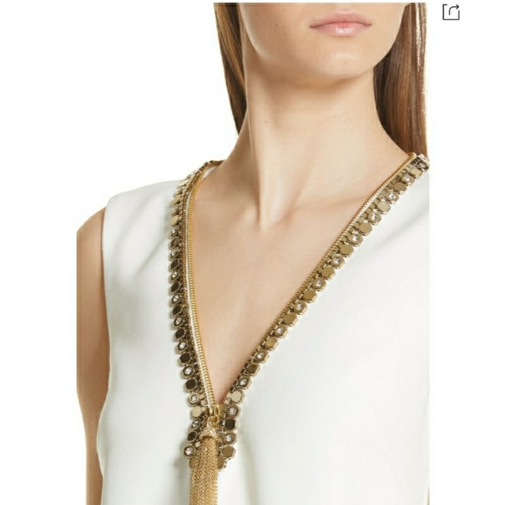 BADGLEY Dress Embellished V-Neck Sleeveless Sack - Picture 4 of 9